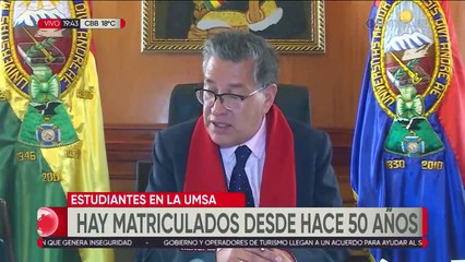 Rector de la UMSA advierte que  algunos universitarios llegan a 50 años de permanencia sin culminar sus estudios