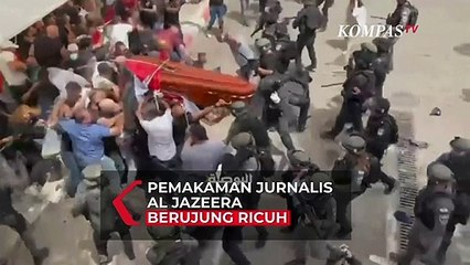 Скачать видео: Pemakaman Jurnalis Al Jazeera Berujung Ricuh Antara Warga dan Polisi Israel