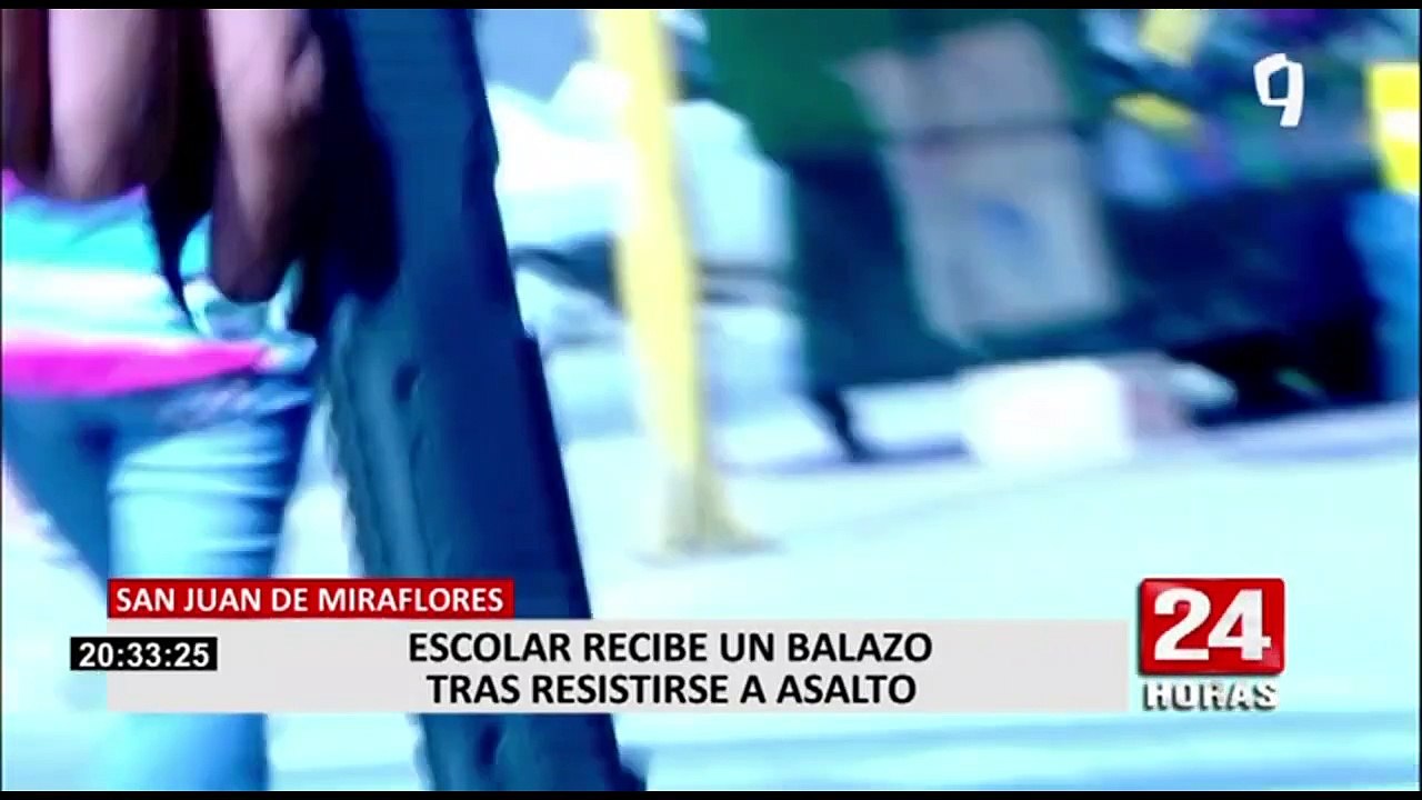 SJM: escolar es baleado en el rostro tras resistirse al robo de su celular
