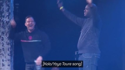 Toure dances to own chant on stage at City anniversary celebration