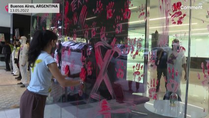 Extinction Rebellion activists target Monsanto offices in Buenos Aires