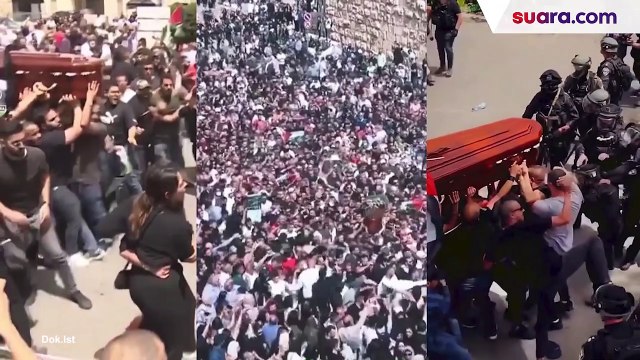 Detik-detik Polisi Israel Serang Pelayat Jurnalis Shireen Abu Akleh, Peti Mati Nyaris Jatuh