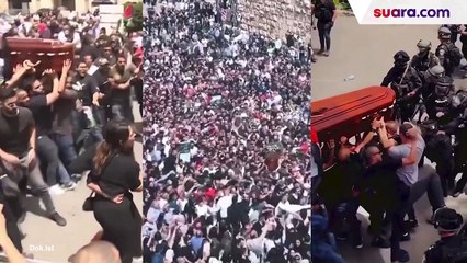 Detik-detik Polisi Israel Serang Pelayat Jurnalis Shireen Abu Akleh, Peti Mati Nyaris Jatuh