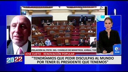 José Cueto: “Tendríamos que pedir disculpas al mundo por tener el presidente que tenemos”