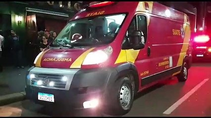 "Possivelmente um indivíduo empurrou o outro e esse acabou sendo atropelado por um ônibus" relatou Tenente da PM