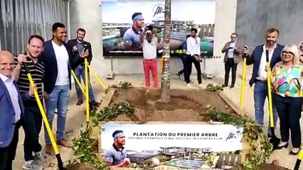ATP - Lyon 2022 - Tsonga, Ascione, Aulas... la All In Tennis Academy a planté son premier arbre, un magnifique chêne !