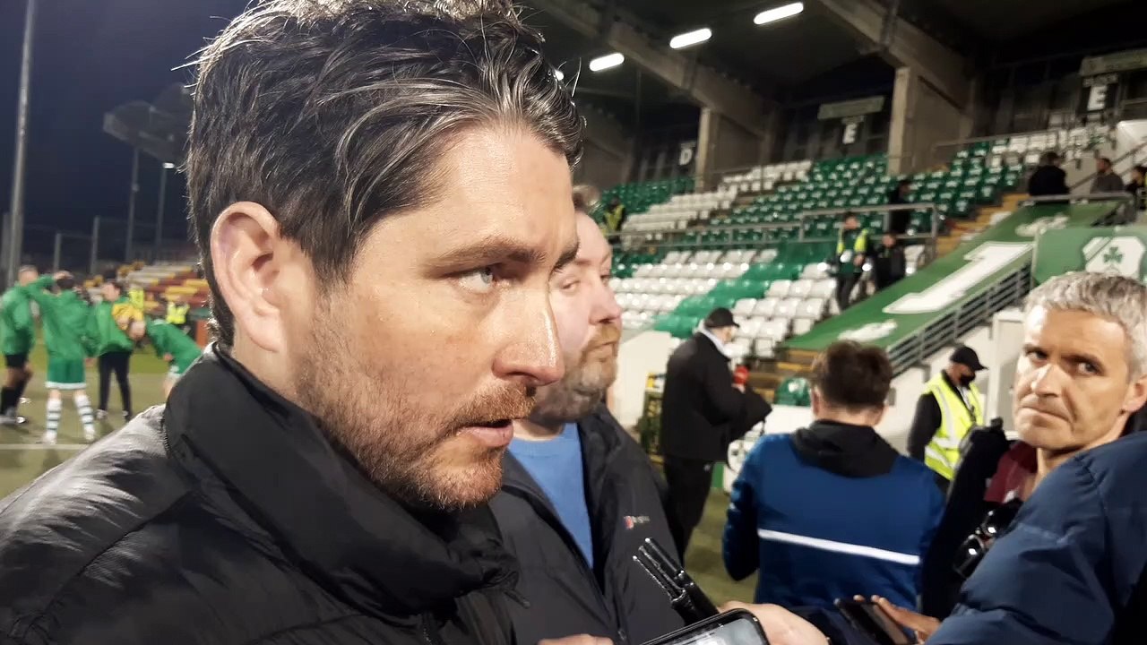 Ruaidhrí Higgins praises players after Shamrock Rovers defeat