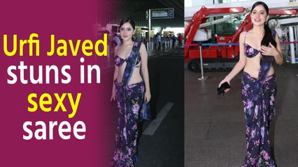 Urfi Javed stuns in sexy saree