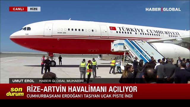 Rize-Artvin Havalimanı’na tarifeli ilk uçak indi