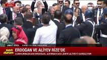 Rize-Artvin Havalimanı açılıyor: Cumhurbaşkanı Erdoğan Azerbaycan Cumhurbaşkanı Aliyev'i böyle karşıladı!