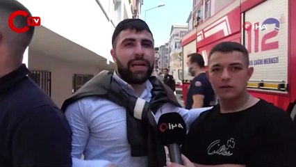 Yangın sırasında evinde uyuyan çocuğu yurttaşlar kurtardı