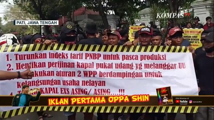 Mahalnya BBM Industri Jadi Salah Satu Tuntutan Ribuan Nelayan Saat Unjuk Rasa di Kantor DPRD Pati