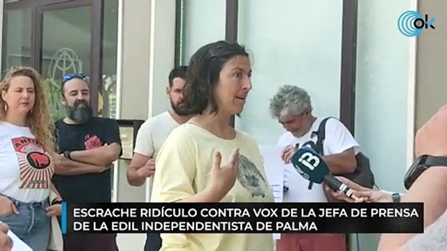 Escrache ridículo contra Vox de la jefa de prensa de la edil independentista de Palma