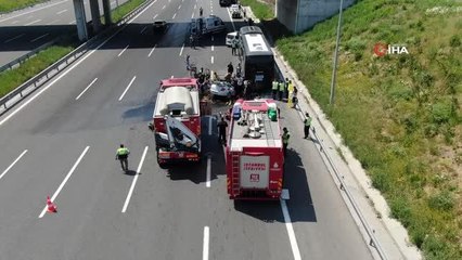 Son dakika haberleri... Otomobil, yolcu otobüsüne çarptı: Anne öldü, baba ve oğlu ağır yaralı