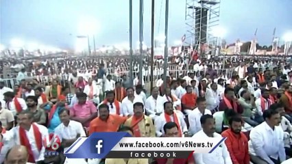 BJP MLA Etela Rajender Comments On CM KCR In Amit Shah Tukkuguda Public Meeting _ V6 News