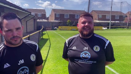 Jon Macleod and Jamie Hanton celebrate Lincs League title