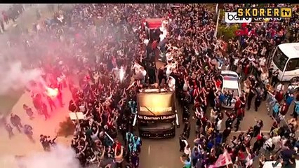 Şampiyon Trabzonspor kupasına kavuştu