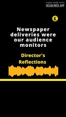 EDITORIAL EN INGLÉS  l Newspaper deliveries were our audience monitors