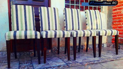 TAPIZADO DE SILLAS EN TELA - GEPOLSTERTE STÜHLE AUS STOFF