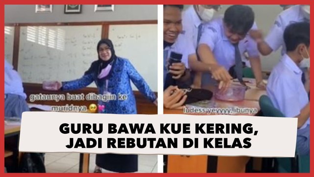 Viral Guru Bawa Kue Kering Buatan Sendiri untuk Murid, Jadi Rebutan di Kelas