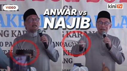 Anwar shows how he would distribute the 'economic cake' compared to Najib