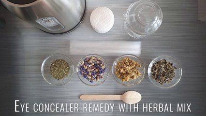 Eye concealer remedy with herbal mix