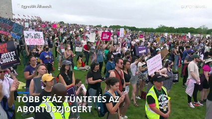 Több száz helyen tüntettek az USA-ban az abortuszjog fennmaradásáért