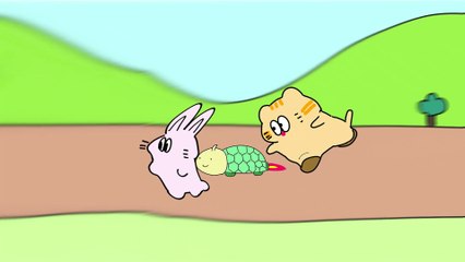 ウサギと亀とねこ