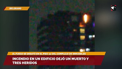 Incendio en un edificio dejó un muerto y tres heridos