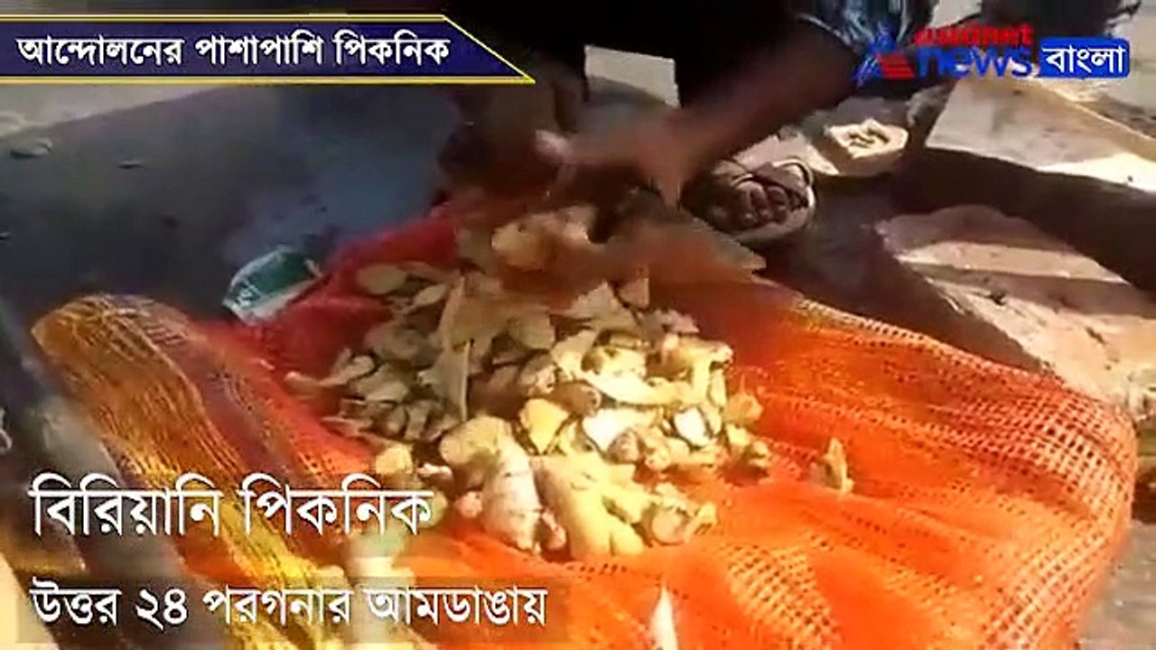 Picnin organized on national road in North 24 parganas