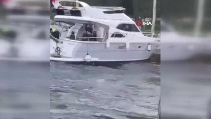 Bebek Sahili'nde alkollü şahıs yattan denize düştü