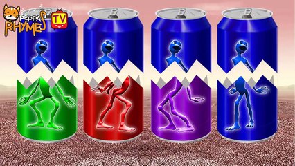 Aprende los colores con la divertida canción de ABC de la lata de refresco Dame Tu Cosita Alien Dance para niños
