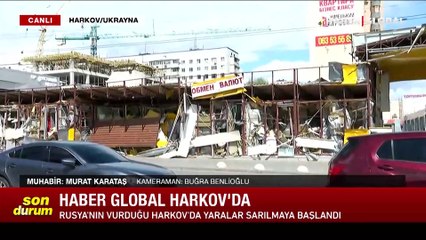 Rusya'nın vurduğu Harkov'da yaralar sarılıyor