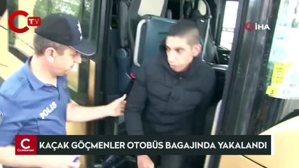 Göçmenler otobüsün deposunda sıkışmış halde yakalandı