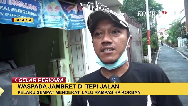 Detik-detik Aksi Jambret di Kemayoran Curi Ponsel Milik Siswi SMP Terekam CCTV