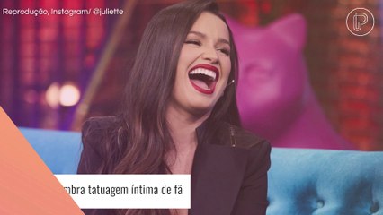 Juliette incentiva fã a fazer tatuagem íntima com o nome da cantora: 'Me mostrou ao vivo'