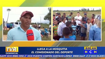De visita en La Mosquitia el Comisionado Nacional del Deporte, Mario Moncada