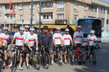 19 Mayıs için Kocaeli'den Samsun'a pedal çeviren bisikletçiler Düzce'ye vardı