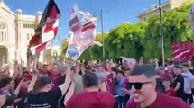 Tifosi Reggina in Piazza Duomo