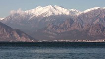 Mountain View With Snow Cover On The Peak