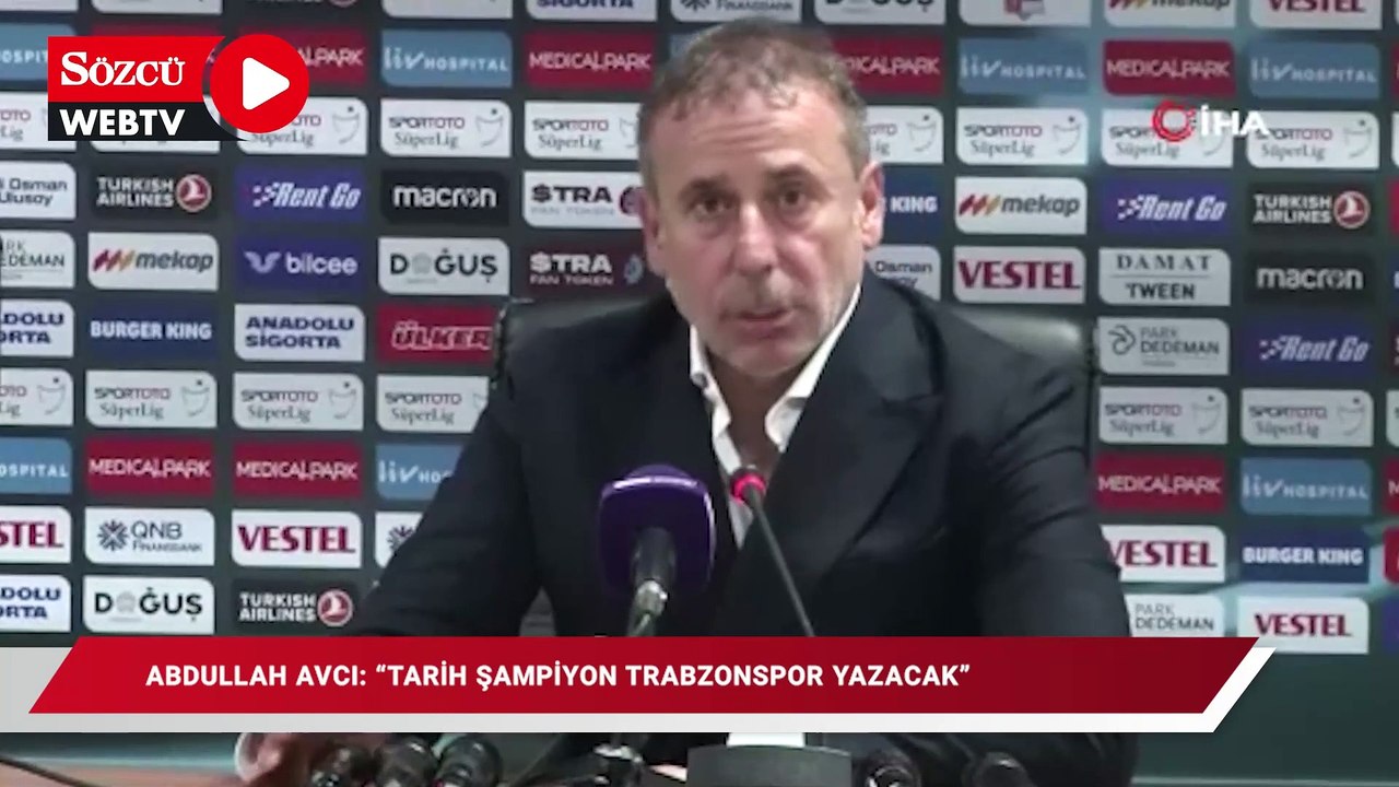 Abdullah Avcı: “Tarih ‘Şampiyon Trabzonspor’ yazacak”