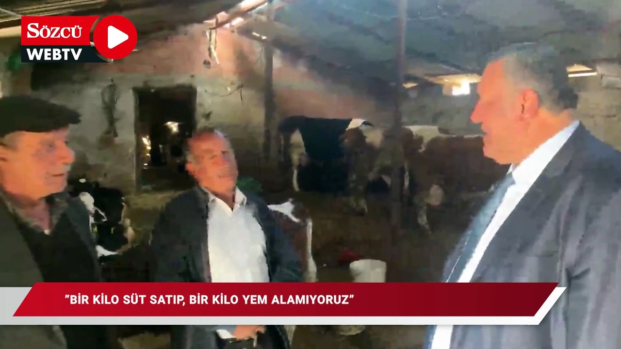 "Bir kilo süt satıp, bir kilo yem alamıyoruz" diyen çiftçi, hayvanları kesime gönderiyor