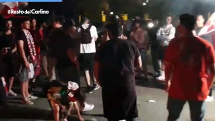 Rimini promosso in serie C, la festa in città