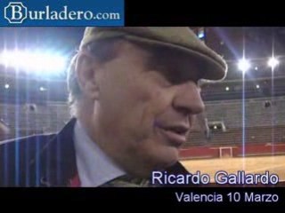 Declaraciones Ricardo Gallardo en Valencia
