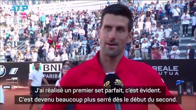 Rome - Djokovic : De bon augure dans l'optique de Roland-Garros