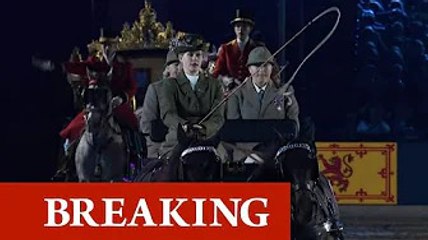 Lady Louise leads royal horses to applause as Queen watches tribute to Prince Philip