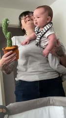 4-Month-Old Child Argues With Dancing Cactus