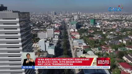 14 na ang kaso ng Omicron subvariant na BA.2.12.1; DOH, 'di pa masabi kung may local transmission na | UB