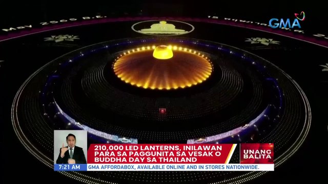 210,000 led lanterns, inilawan para sa paggunita sa Vesak o Buddha Day sa Thailand | UB