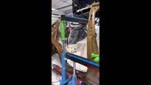 Tesla Model X on Celette bench with side and overhead gantry system